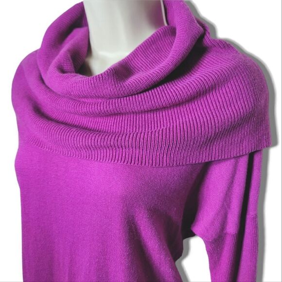 Caslon 3-in-1 Fuchsia Oversized Collar Tunic Sweater - Picture 2 of 8